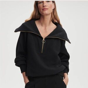 Varley vine half zip small black